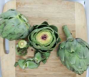 cleaning artichokes