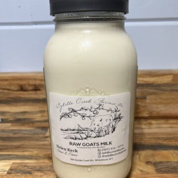 Raw Goat Milk 1/2 gal.